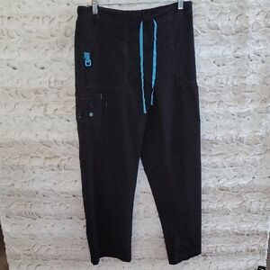 Carhartt Force Scrub Pants, Womens Sz MP Black Athletic, Blue Accents, Work Wear